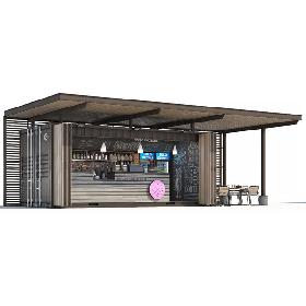 Container coffee shop 3D model